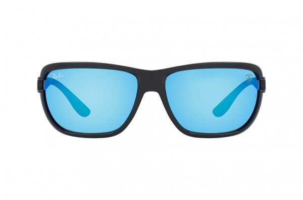   Ray-Ban Scuderia Ferrari Collection RB4365M-F624-55 Black | Blue Mirror