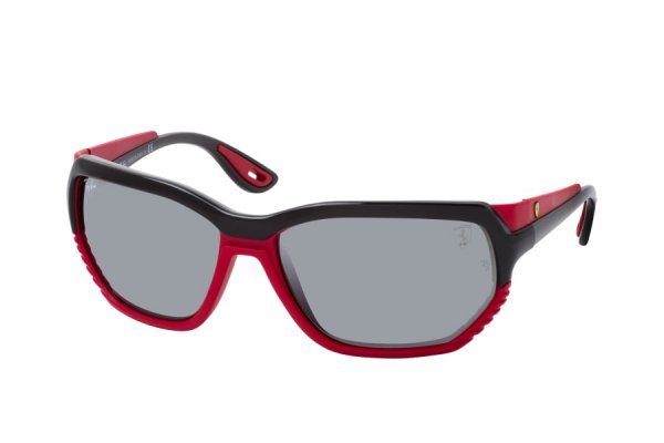   Ray-Ban Scuderia Ferrari Collection RB4366M-F676-6G Black / Red | Grey Mirror