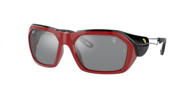   Ray-Ban Scuderia Ferrari Collection RB4367M-F663-6G Black / Red | Grey Mirror