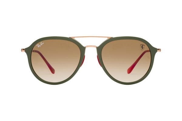   Ray-Ban Scuderia Ferrari Collection RB4369M-F671-51 Green / Arista | Natural Brown Gradient