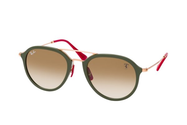   Ray-Ban Scuderia Ferrari Collection RB4369M-F671-51 Green / Arista | Natural Brown Gradient