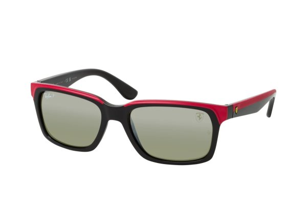   Ray-Ban Scuderia Ferrari Collection RB4393M-F601-5J Black  / Red | Dark Grey Mirror Polarized