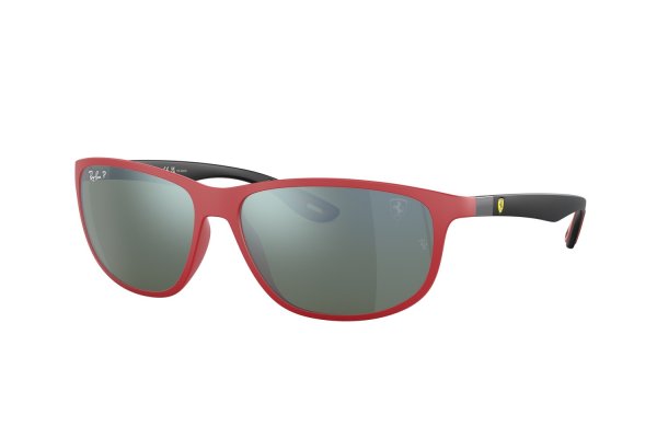   Ray-Ban Scuderia Ferrari Collection RB4394M-F678-H1 Red / Black | Grey Mirror Polarized