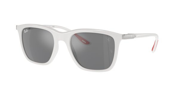   Ray-Ban Scuderia Ferrari Collection RB4433M-F625-6G White | Dark Grey Mirror
