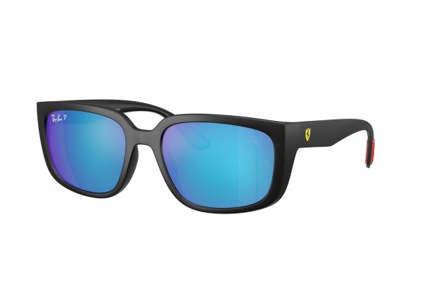   Ray-Ban Scuderia Ferrari Collection RB4443M-F602-A1 Black  | Blue Mirror Polarized