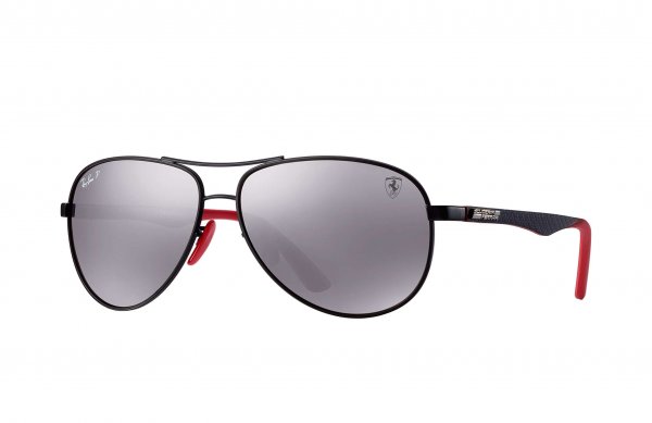   Ray-Ban Scuderia Ferrari Collection RB8313M-F002-H2 Black / Red | Polarized Grey Mirror