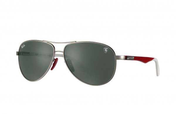   Ray-Ban Scuderia Ferrari Collection RB8313M-F011-71 Gunmetal | Green / Grey