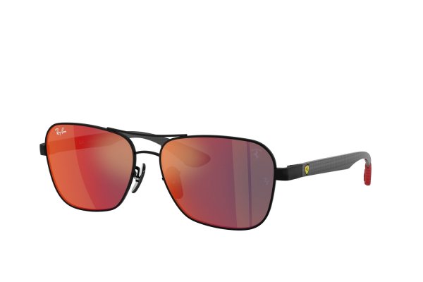   Ray-Ban Scuderia Ferrari Collection RB8336M-F118-6P Black | Dark Orange Mirror