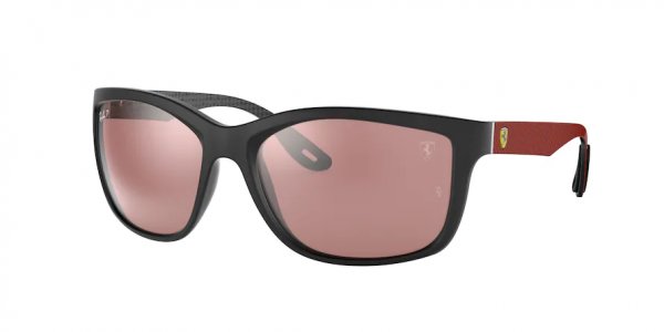  Ray-Ban Scuderia Ferrari Collection RB8356M-F647-H2 Black / Red | Violet Mirror Polarized 