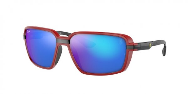   Ray-Ban Scuderia Ferrari Collection RB8360M-F663-55 Red / Black | Blue Mirror