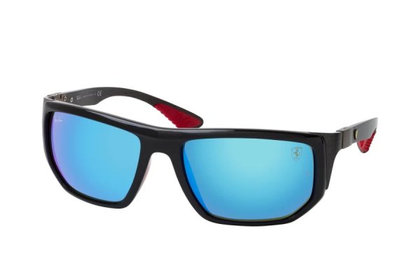   Ray-Ban Scuderia Ferrari Collection RB8361M-F601-55 Black / Grey | Blue Mirror