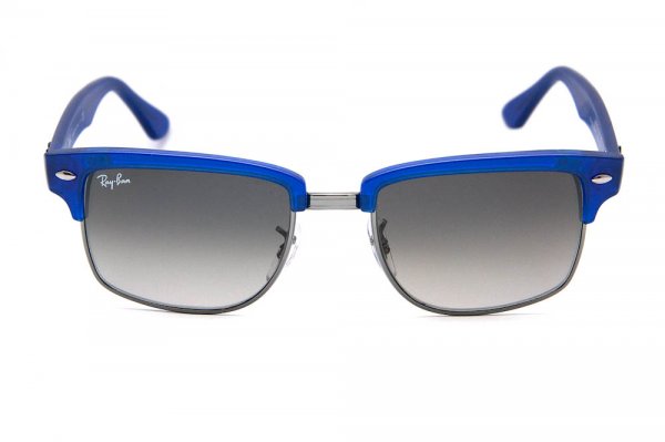   Ray-Ban Squared Clubmaster RB4190-6004-71 Blue Transparent | APX Grey/Green