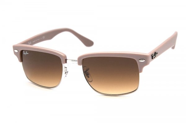  Ray-Ban Squared Clubmaster RB4190-6009-85 Matte Mink | Brown Faded Yellow