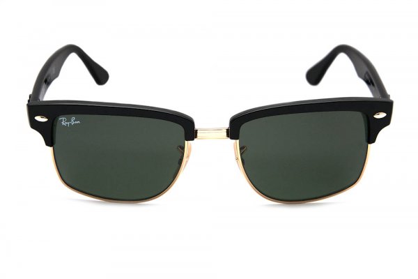   Ray-Ban Squared Clubmaster RB4190-601 Black/Arista | Natural Green (G-15XLT)