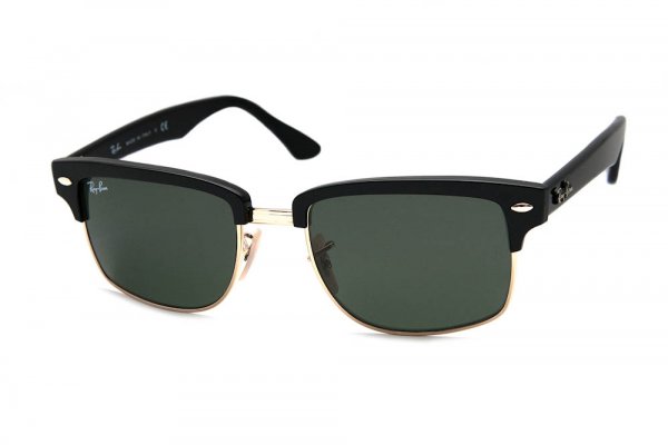   Ray-Ban Squared Clubmaster RB4190-601 Black/Arista | Natural Green (G-15XLT)