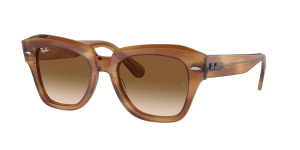   Ray-Ban State Street RB2186-1403-51 Striped Brown | Brown Gradient