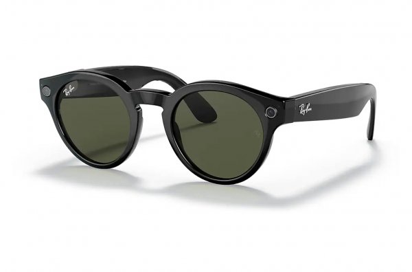   Ray-Ban Stories Round RW4003-601-71 Black | Natural Green