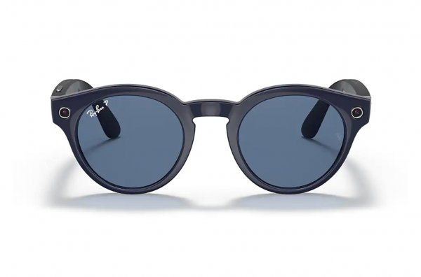Sunglasses Ray-Ban Stories Round RW4003-6558-2V Dark Blue | Dark Blue Polarized
