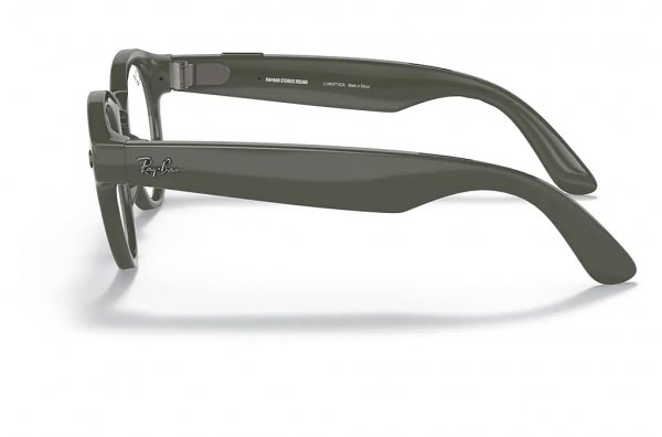 Sunglasses Ray-Ban Stories Round RW4003-6563-M3 Dark Green | Clear / Natural Green