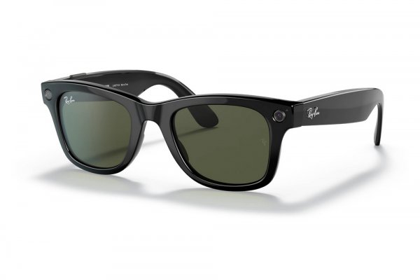 Sunglasses Ray-Ban Stories Wayfarer RW4002-601-71 Black | Natural Green