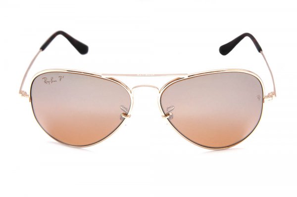   Ray-Ban Ultra Aviator RB8029K-040K-55 Yellow Gold | Polarized P3Plus
