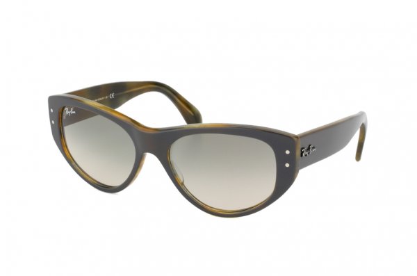   Ray-Ban Vagabond RB4152-1056-32 Grey Striped Yellow Dark Green/Gradient Grey