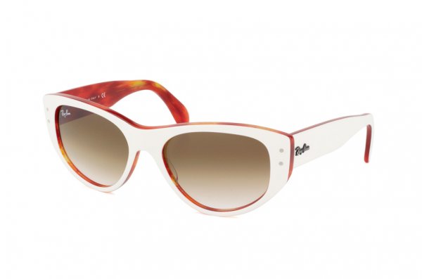   Ray-Ban Vagabond RB4152-1059-51 White/Striped Orange