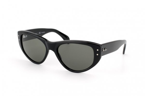 Sunglasses Ray-Ban Vagabond RB4152-601-58 Black/Natural Green Polarized