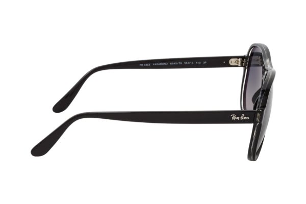   Ray-Ban Vagabond RB4355-6545-78 Black | Dark Blue Polarized