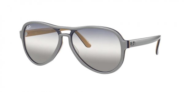   Ray-Ban Vagabond RB4355-6550-GF Grey | Light Blue Mirror