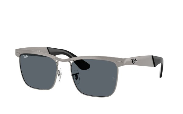   Ray-Ban Wayfarer Deluxe RB3875-029-R5 Dark Silver / Black | Dark Blue