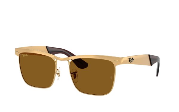   Ray-Ban Wayfarer Deluxe RB3875-9276-31 Gold / Dark Brown | Natural Brown