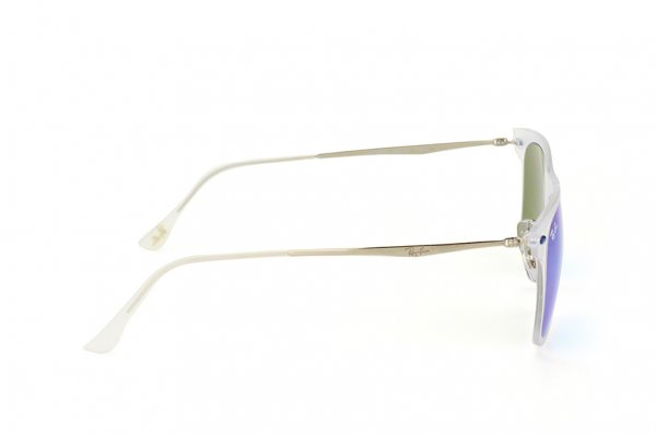   Ray-Ban Wayfarer LightRay RB4210-646-55 Matte Transparent | Blue Mirror