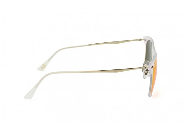   Ray-Ban Wayfarer LightRay RB4210-646-6Q Matte Transparent | Orange Mirror