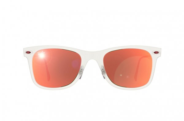   Ray-Ban Wayfarer LightRay RB4210-646-6Q Matte Transparent | Orange Mirror