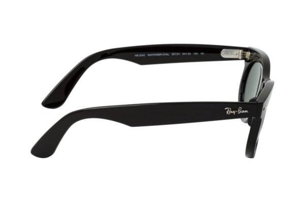   Ray-Ban Wayfarer Oval RB2242-901-31 Black | Natural Green