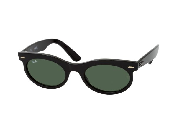   Ray-Ban Wayfarer Oval RB2242-901-31 Black | Natural Green