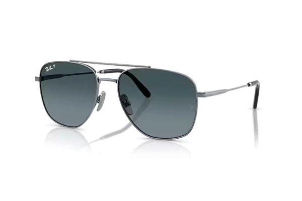  Ray-Ban William Titanium RB8097-165-S3 Gunmetal | Blue Gradient Polarized