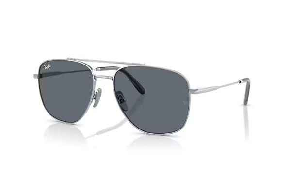   Ray-Ban William Titanium RB8097-9209-R5 Silver | Dark Blue