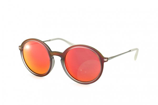   Ray-Ban Youngster Round RB4222-6167-6Q Matt Transparent Red | Orange Mirror