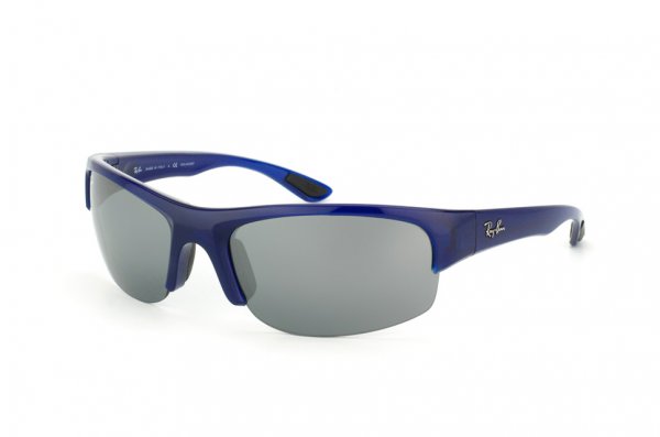   Ray-Ban Active Lifestyle Flip Out RB4173-6005-T3 Blue Transparent | Gradient Grey Polarized