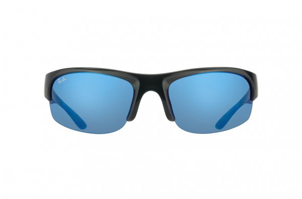   Ray-Ban Active Lifestyle Flip Out RB4173-6006-9A Transparent Grey | Green Polarized + Grey / Blue Mirror