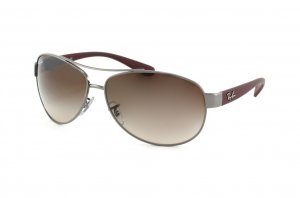 Очки Ray-Ban Active Lifestyle RB3386-106-13 Gunmetal Red Beet Rubber | Gradient Brown