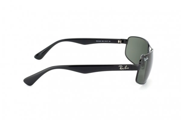   Ray-Ban Active Lifestyle RB3445-002 Black/Natural Green (G-15XLT)