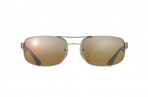 Очки Ray-Ban Active Lifestyle RB3445-029-3K Matte Gunmetal/Brown Rubber Temple | Brown Mirror Silver Faded Gradient