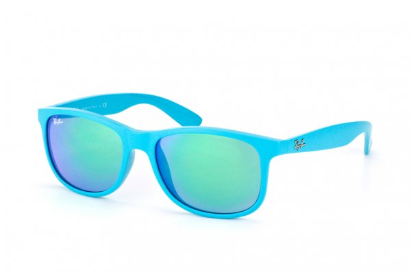   Ray-Ban Andy RB4202-6072-3R Light Blue | Green Mirrored