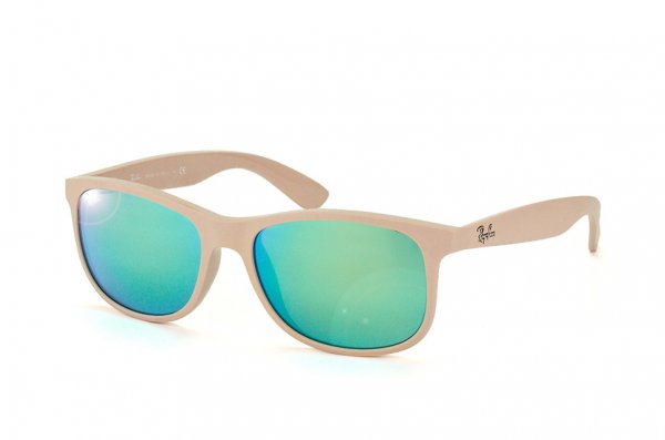   Ray-Ban Andy RB4202-6154-3R Beige| Green Mirrored