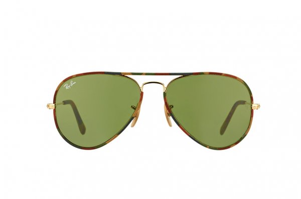   Ray-Ban Aviator Large Metal Camouflage RB3025JM-168-4E Arista/ Camouflage |  Natural Green