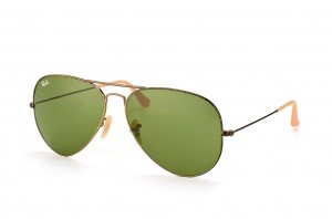 Очки Ray-Ban Aviator Large Metal Distressed RB3025-177-4E Pewter/Natural Green