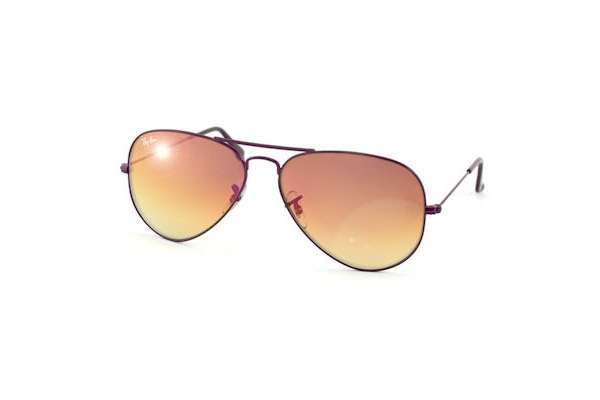 Очки Ray-Ban Aviator Large Metal RB3025-076-70 Violet | Violet Mirror Faded Brown